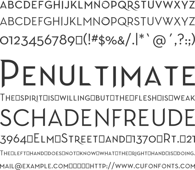 Frozen Neutra font preview