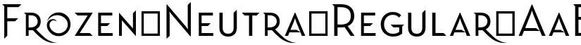 Frozen Neutra Regular font