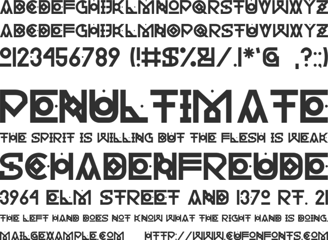 HECTICA font preview