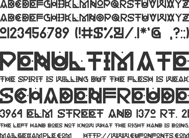 HECTICA font preview