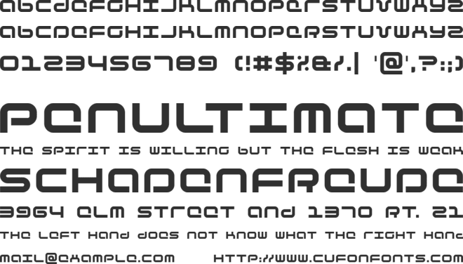 Phutura font preview