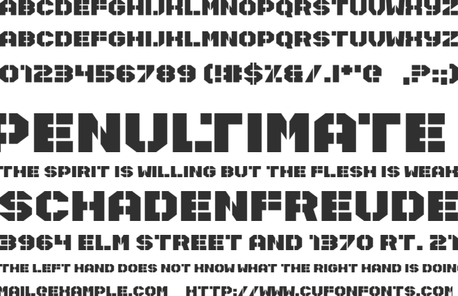 Disarmer font preview