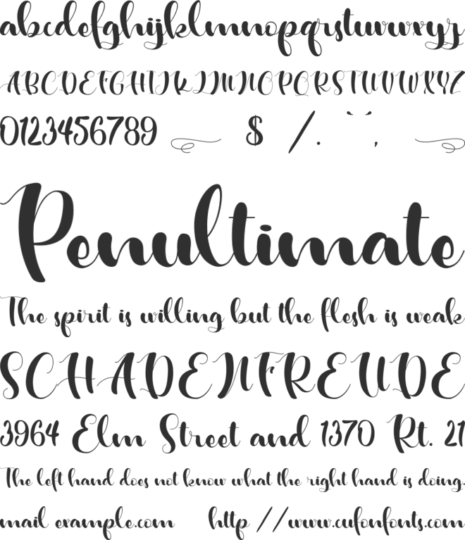 Double Jacket font preview