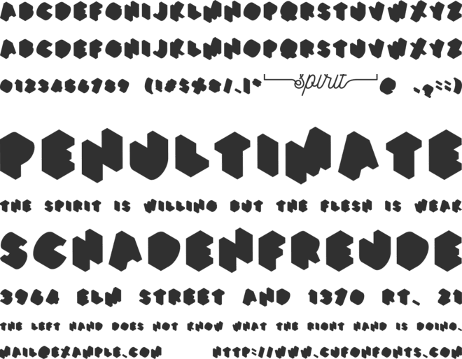 Anaglyph Isometric font preview