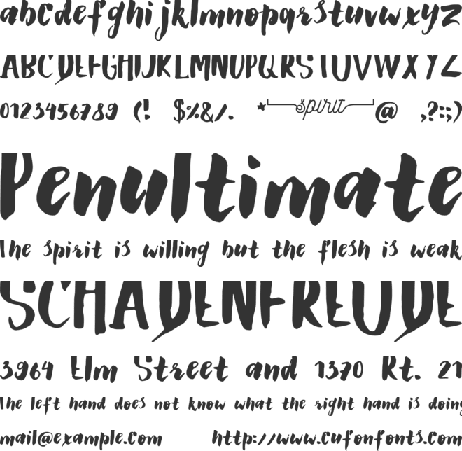 GS Claretta Brush font preview