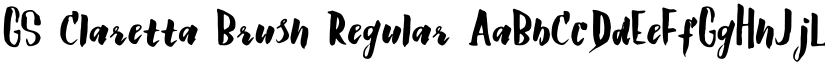 GS Claretta Brush Regular font