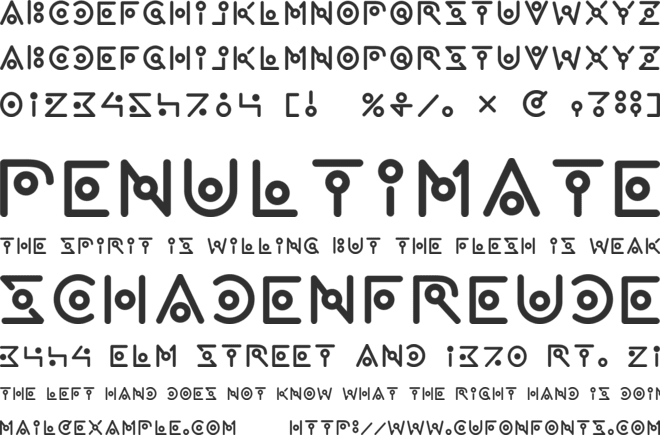 We are alien !! font preview