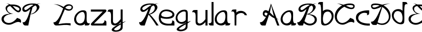 EP Lazy Regular font