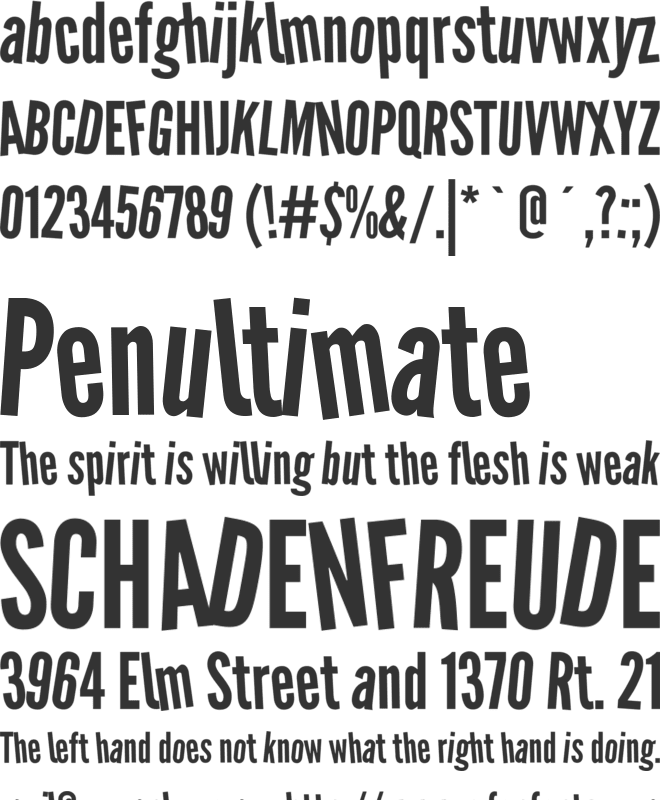 DIN Hisouten font preview