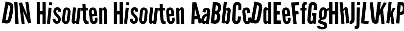 DIN Hisouten Hisouten font