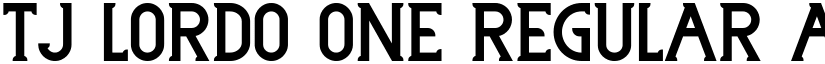 TJ Lordo One Regular font