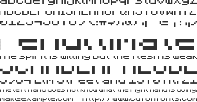 Minecraftia font preview
