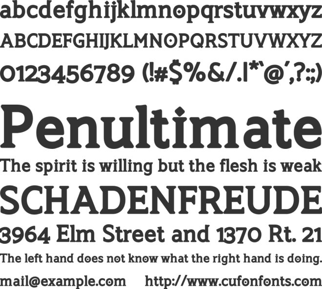 TSG Romulus font preview