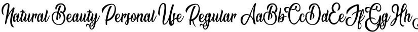 Natural Beauty Personal Use Regular font