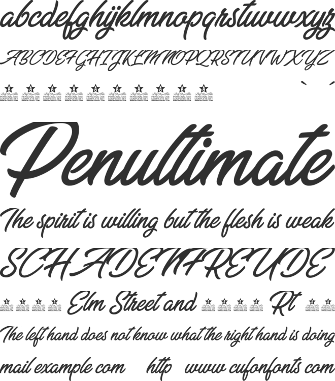Zabritzkyes Personal Use font preview