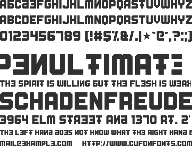 Fatherland Faker font preview