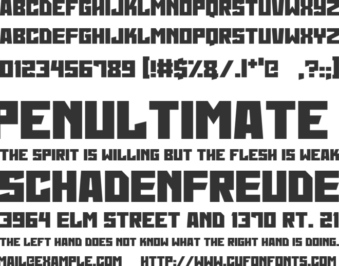 Martian Wars font preview