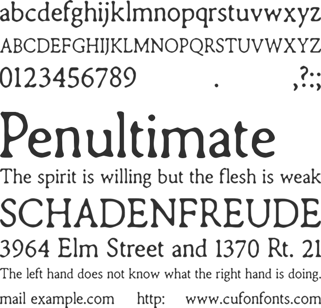 CF Remington Typewriter font preview