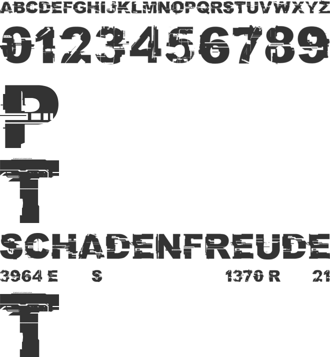 CF Glitch City font preview