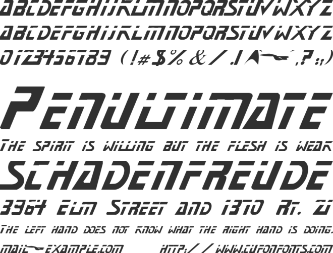 Starnext font preview