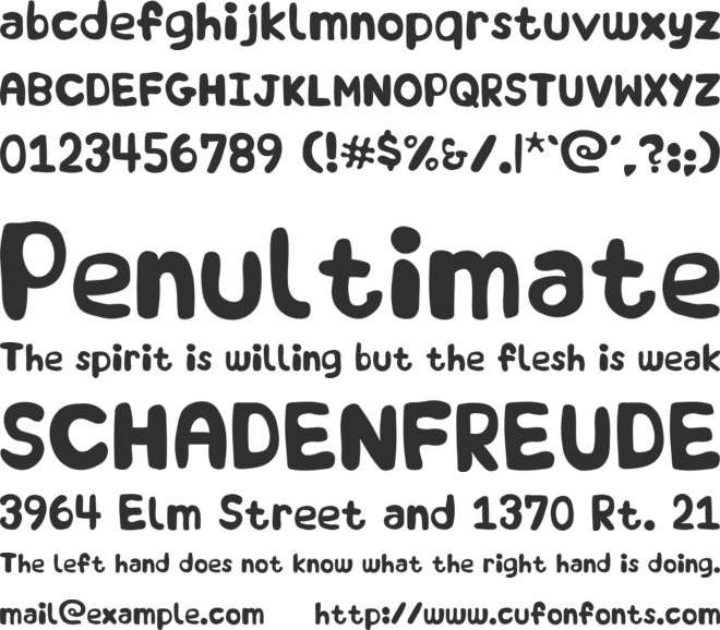 Slime Box font preview
