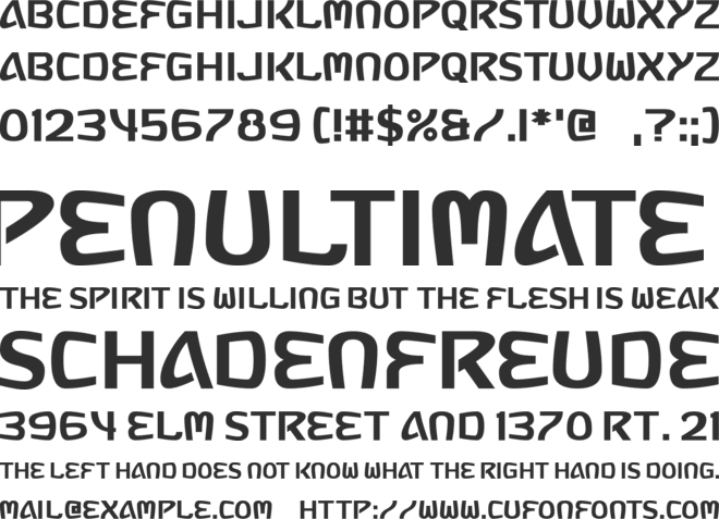 Russia Five font preview