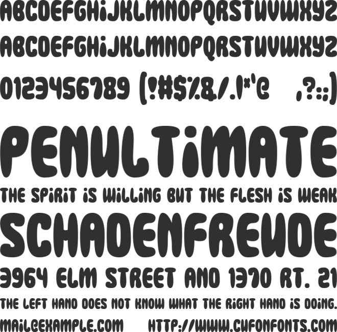 Squidgy Slimes font preview