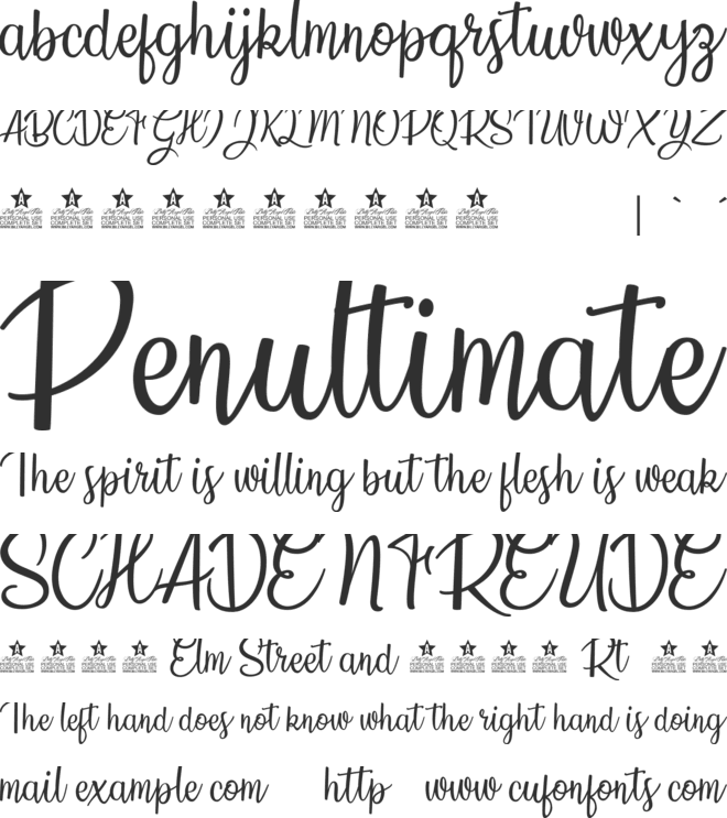 Countryside font preview