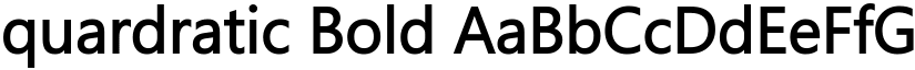 quardratic Bold font
