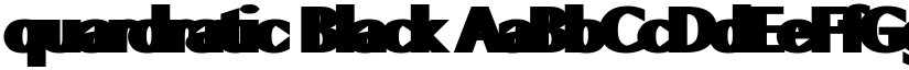 quardratic Black font