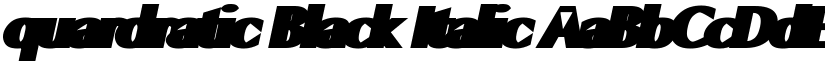 quardratic Black Italic font