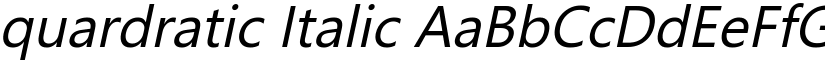 quardratic Italic font