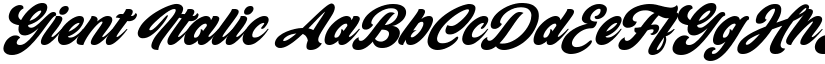 Gient Italic font