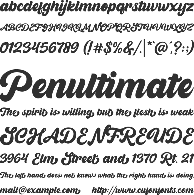 Gient font preview