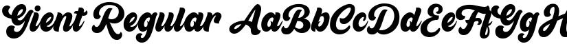 Gient Regular font