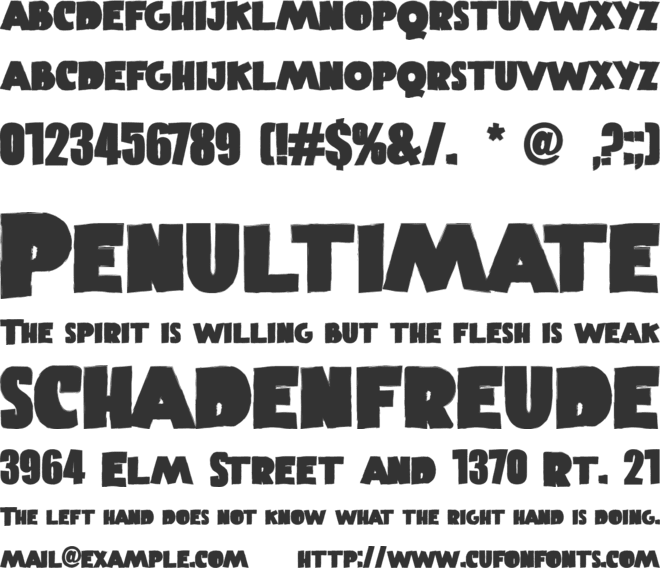 Unicorns Monster font preview