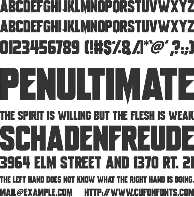 Monster Mech font preview
