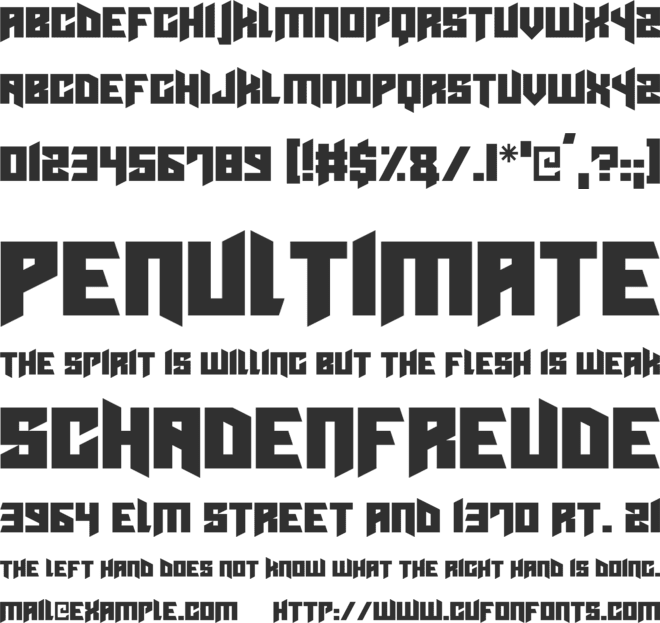 Cyberpunks font preview