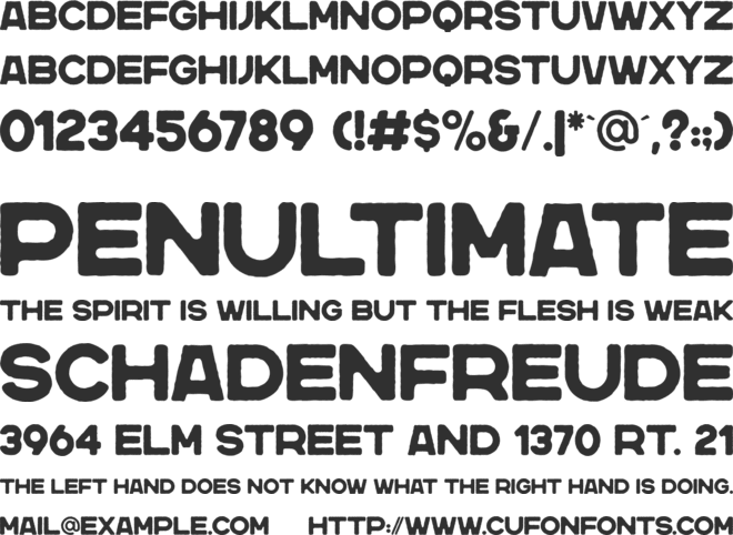 Nersans Three font preview