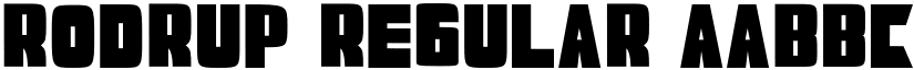 RODRUP Regular font
