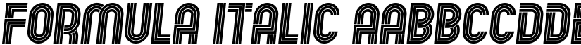 Formula Italic font