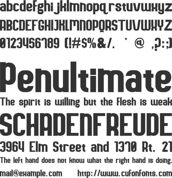 Romusha font preview