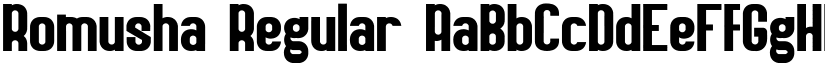 Romusha Regular font