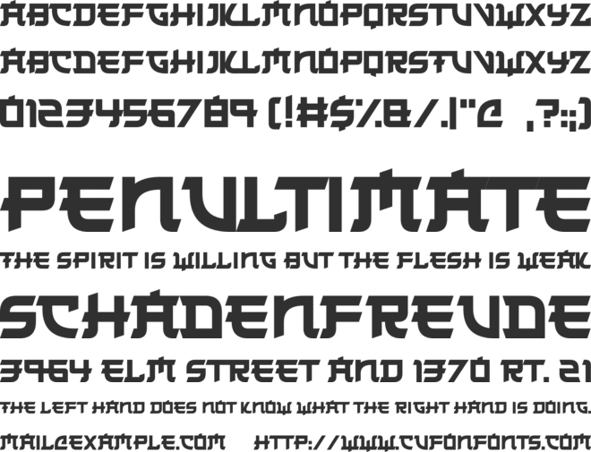 Japanese 2020 font preview