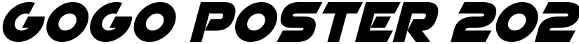 GoGo Poster 2020 Italic font