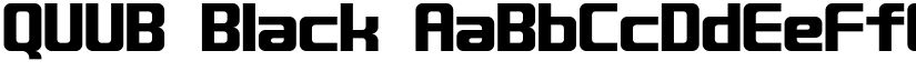 QUUB Black font