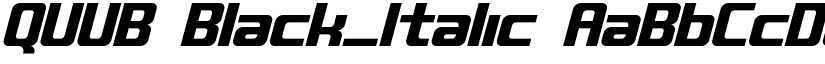 QUUB Black_Italic font