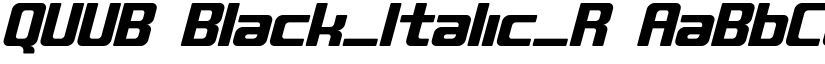 QUUB Black_Italic_R font
