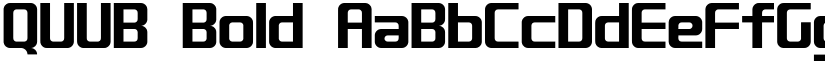 QUUB Bold font