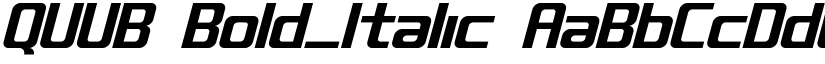 QUUB Bold_Italic font